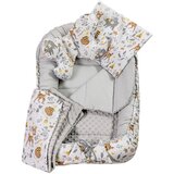 Medi Partners Cocoon in a 5-piece set (cocoon / insert / butterfly pillow / flat pillow / quilt 75x55) – Jelonki + gray minky | ePonuda.com