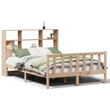 vidaXL Knjižna postelja brez vzmetnice 120x190 cm trdna borovina | Shoptok.si