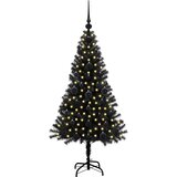 vidaXL Božićno drvce s 150 LED svjetlima s stalakom Crna 120 cm PVC | shoptok.hr
