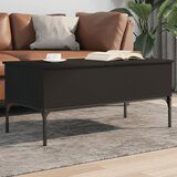 vidaXL Stolić za kavu crni 100 x 50 x 45 cm konstruirano drvo i metala | shoptok.hr