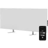 Premium Eco Smart Heater, 700W, Tempered glass, Infrared+convection heating type, Led display Plug type: Europe (EF type), WHITEManufa