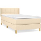  Box spring postelja z vzmetnico krem 90x200 cm blago, (20894553) | Shoptok.si