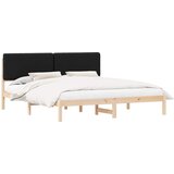 vidaXL Posteljni okvir z oblazinjenim vzglavjem Črna 200 x 200 cm, (5000100729) | Shoptok.si