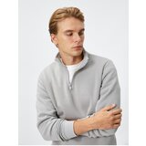 Koton Half-Zip Sweatshirt Standing Neck Long Sleeve