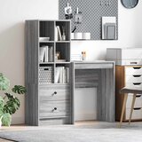  Stol s ladicama s policom s pohranom 2 pcs Siva Sonoma | shoptok.hr