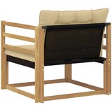  Set vanjskih sofa Čvrsto drvo akacije i Textilene Bijela | Eponuda.com