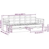  Dnevni krevet s ladicama bez madraca 90x200 cm masivno drvo | shoptok.hr