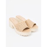 GOODIN Openwork beige platform flip-flops | shoptok.hr