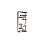 Hanah home Emina Walnut Polica za knjige 85x182x29cm, Crna | Eponuda.ba