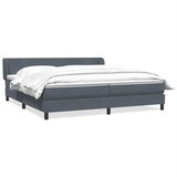 Box Spring krevet s madracima tamno sivi 180x210 cm baršun | shoptok.hr
