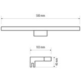  LED osvetljenje za kupatilsko ogledalo MIRROR LED/10W/230V 50 cm IP44 crna | Eponuda.com
