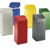 eurokraft pro Zbiralnik surovin, prostornina 76 l, ŠxVxG 380 x 890 x 380 mm, antično srebrna | Shoptok.si