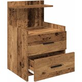  Noćni ormarići 2 kom s 2 ladice staro drvo 40x36,5x62 cm | shoptok.hr