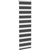 vidaXL idaXL Zebra senčilo črna 45x150 cm tkanina širina 40,9 cm poliester | Shoptok.si