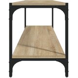 TV ormarić boja hrasta 100x33x41 cm konstruirano drvo i čelik | shoptok.hr