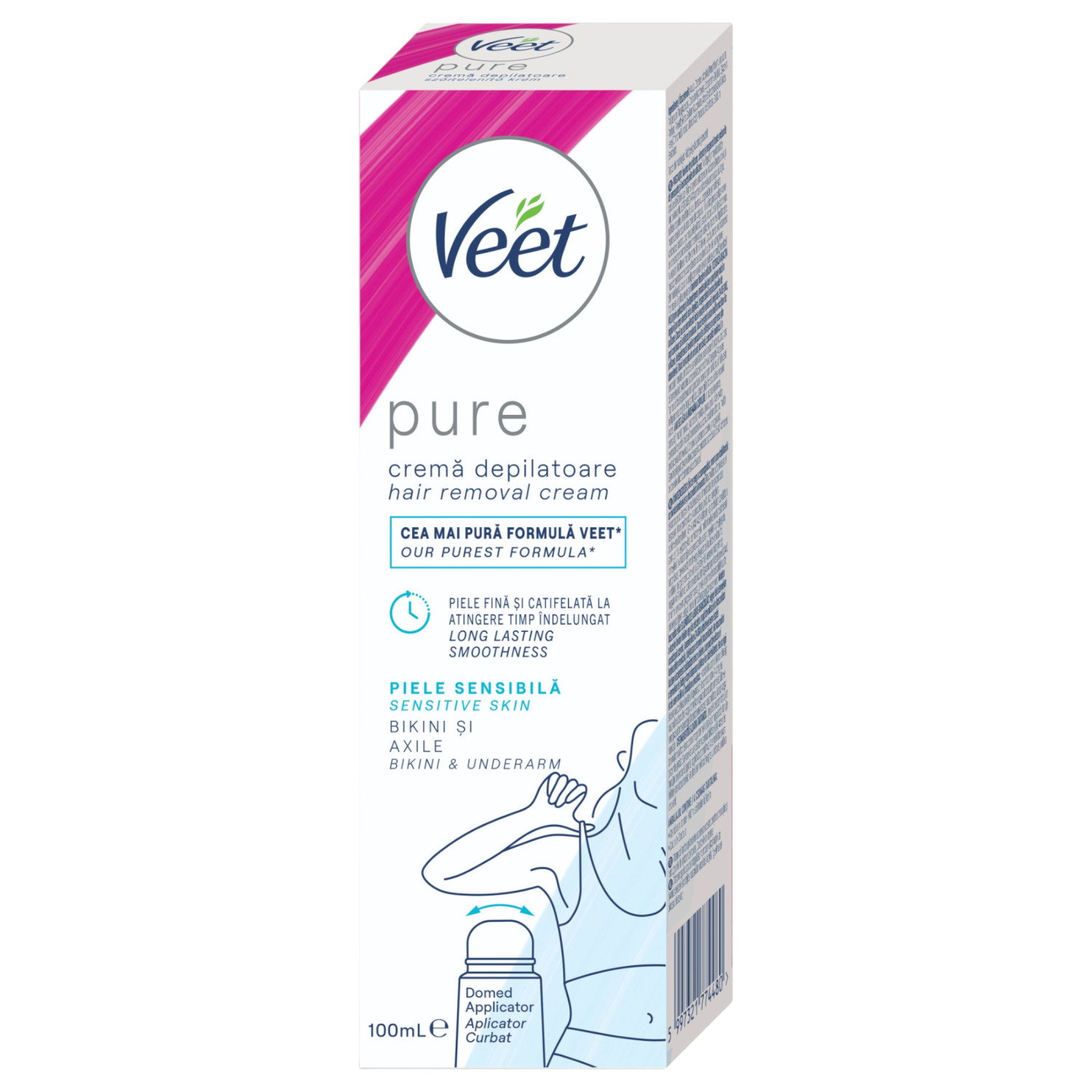 Pure - krema za uklanjanje dlačica bikini zone i pazuha - za osjetljivu kožu (100ml)