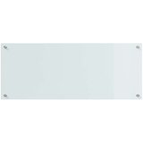 vidaXL Zaščita za kuhinjo Bela 100 x 40 x 0.8 cm kaljeno steklo | Shoptok.si