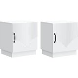  Noćni ormarić 2 pcs Bijela 43 x 34,5 x 47 cm Konstruirano drvo Cijene