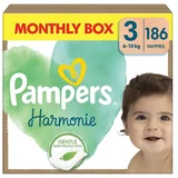Pampers PLENICE plenice Harmonie, velikost 3 (6-10 kg), 186 kosov