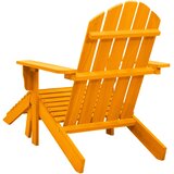  Vrtna stolica Adirondack s otomanom masivna jelovina narančasta | shoptok.hr