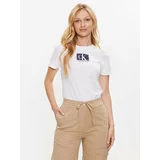Calvin Klein Jeans Majica J20J221631 Bela Regular Fit