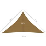 vidaXL Jedro protiv sunca 160 g/m² sivosmeđe 3,5 x 3,5 x 4,9 m HDPE | shoptok.hr