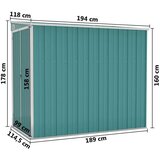 vidaXL Vrtna lopa zelena 118x194x178 cm pocinkano jeklo | Shoptok.si