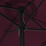 Vanjski suncobran s aluminijskim stupom 460 x 270 cm bordo | shoptok.hr