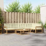  Set vanjskih sofa 6 kom. Bijela i krem Poliester | shoptok.hr