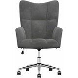  Stolica za opuštanje tamnosiva baršunasta | shoptok.hr