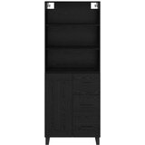  Highboard s ladicama 2 pcs Crni hrast Konstruirano drvo | shoptok.hr