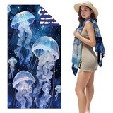 INF Adult Quick-Dry Microfiber Beach Towel - Double-Sided Plush, Digital Print, (5000235709) | Shoptok.si