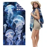 Adult Quick-Dry Microfiber Beach Towel - Double-Sided Plush, Digital Print, (5000235709)