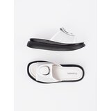 GOODIN White and black comfortable platform flip-flops | Shoptok.si