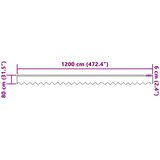  Čipkasta zavjesa sa zavjesama Bijelo 80 x 1200 cm Poliester | shoptok.hr
