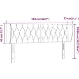  Uzglavlje s ušima tamnoplavi 163x23x78/88 cm baršunasti | shoptok.hr