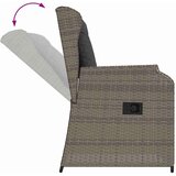 vidaXL Vrtna klop z blazino 2 pcs Siva Poly ratan | Shoptok.si
