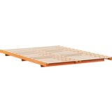  Posteljni okvir Voščeno rjava 150 x 200 cm Trdna borovina, (5000126418) | Shoptok.si