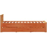 Okvir kreveta bez madraca s uzglavljem 75 x 190 cm od borovine | shoptok.hr