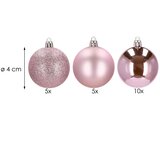  Kuglice za božićno drvce 4 cm 20 kom. roze | shoptok.hr