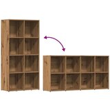 vidaXL Knjižna omara artisan hrast 66x30x130 cm inženirski les | Shoptok.si