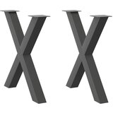 vidaXL Noge blagovaonski stol X-oblika 2 kom 70x(72-73) cm čelik Cijene