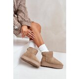 Boto Women's Suede Snow Boots on Platform Above Ankle Beige Rianaella | Shoptok.si
