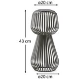 Kave Home LED namizna zatemnitvena zunanja svetilka s solarnim panelom (višina 42 cm) Reiba – | Shoptok.si