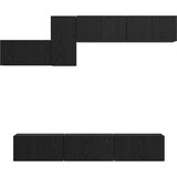  Set TV komoda s policom Ostalo s pohranom s vratima 7 pcs Crni hrast 60 x 30 x 30 cm | shoptok.hr