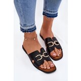 EVENTO Women's Flat Sandals With Decorative Detail Black Amiresna | shoptok.hr