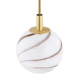  Argon 8450 - Luster na sajli ALMIROS 1xE14/7W/230V Ø 12 cm alabaster zlatan | Eponuda.com