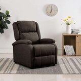  Naslanjač temno rjavo blago, (20702321) | Shoptok.si