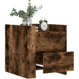 vidaXL Noćni ormarić dimljena boja hrasta 45x50x50cm konstruirano drvo | shoptok.hr