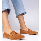 D/CEO marka niezdefiniowana Brown elegant faux-suede moccasins Palmarina